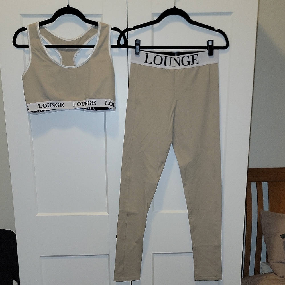 Beige Women's Leggings Set